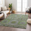 Dalyn Karaj KJ6 Olive Machine Washable Area Rug Lifestyle Image Feature