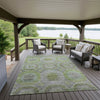 Dalyn Karaj KJ6 Olive Machine Washable Area Rug Outdoor Lifestyle Image Feature