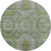 Dalyn Karaj KJ6 Olive Machine Washable Area Rug Round Main Image