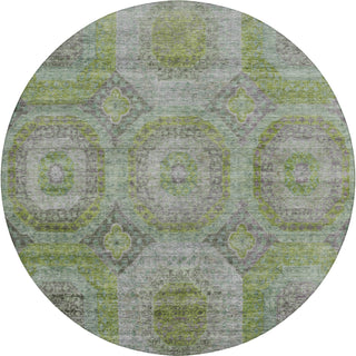 Dalyn Karaj KJ6 Olive Machine Washable Area Rug Round Main Image