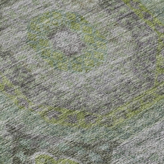 Dalyn Karaj KJ6 Olive Machine Washable Area Rug Swatch Image