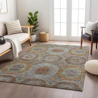 Dalyn Karaj KJ6 Paprika Machine Washable Area Rug Lifestyle Image Feature