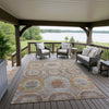 Dalyn Karaj KJ6 Paprika Machine Washable Area Rug Outdoor Lifestyle Image Feature
