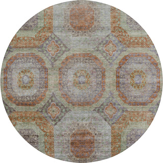 Dalyn Karaj KJ6 Paprika Machine Washable Area Rug Round Main Image