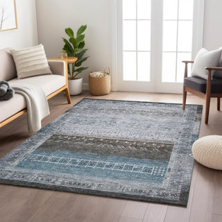 Dalyn Karaj KJ7 Blue Machine Washable Area Rug Lifestyle Image Feature