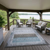 Dalyn Karaj KJ7 Blue Machine Washable Area Rug Outdoor Lifestyle Image Feature