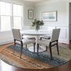 Dalyn Karaj KJ7 Brown Machine Washable Area Rug Round Lifestyle Image Feature