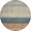 Dalyn Karaj KJ7 Brown Machine Washable Area Rug Round Main Image