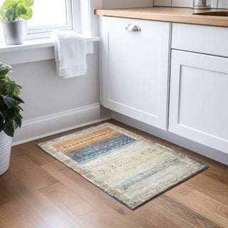 Dalyn Karaj KJ7 Brown Machine Washable Area Rug Scatter Lifestyle Image Feature