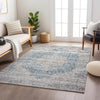 Dalyn Karaj KJ8 Blue Machine Washable Area Rug Lifestyle Image Feature