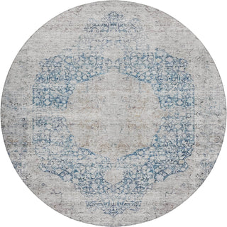 Dalyn Karaj KJ8 Blue Machine Washable Area Rug Round Main Image