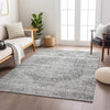 Dalyn Karaj KJ8 Gray Machine Washable Area Rug Lifestyle Image Feature