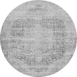 Dalyn Karaj KJ8 Gray Machine Washable Area Rug Round Main Image
