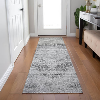 Dalyn Karaj KJ8 Gray Machine Washable Area Rug Runner Lifestyle Image Feature
