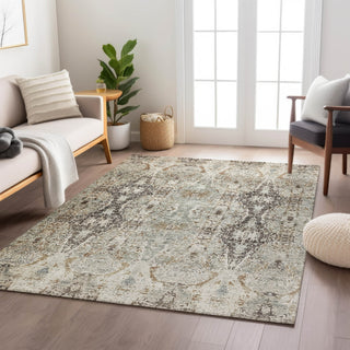 Dalyn Karaj KJ9 Linen Machine Washable Area Rug Lifestyle Image Feature