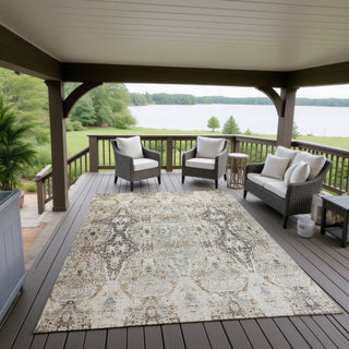 Dalyn Karaj KJ9 Linen Machine Washable Area Rug Outdoor Lifestyle Image Feature