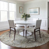 Dalyn Karaj KJ9 Linen Machine Washable Area Rug Round Lifestyle Image Feature
