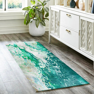 Dalyn Kikiamo KK10 Emerald City Machine Washable Area Rug Runner Lifestyle Image Feature