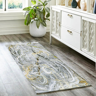 Dalyn Kikiamo KK12 Storm Machine Washable Area Rug Runner Lifestyle Image Feature