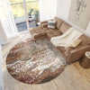 Dalyn Kikiamo KK15 Canyon Machine Washable Area Rug Round Lifestyle Image Feature