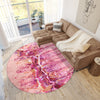 Dalyn Kikiamo KK16 Flamingo Machine Washable Area Rug Round Lifestyle Image Feature