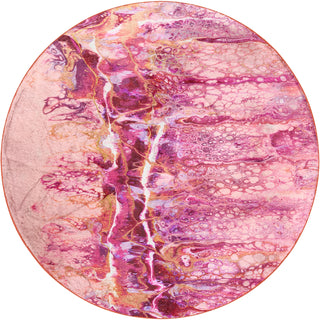 Dalyn Kikiamo KK16 Flamingo Machine Washable Area Rug Round Main Image