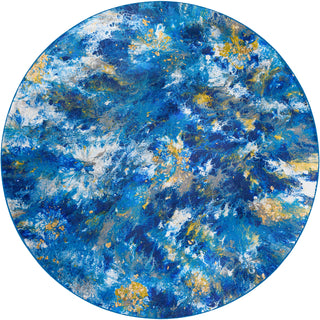 Dalyn Kikiamo KK17 Pacifica Machine Washable Area Rug Round Main Image
