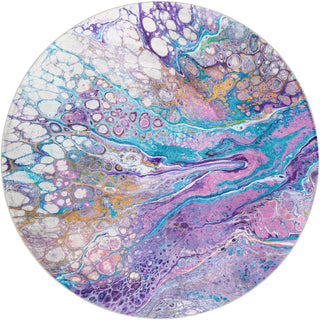 Dalyn Kikiamo KK19 Lavender Machine Washable Area Rug Round Main Image