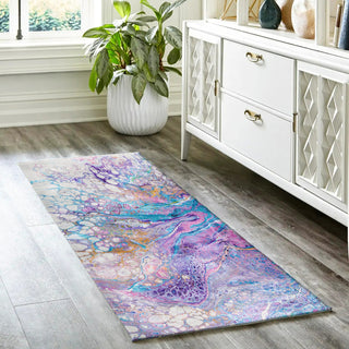 Dalyn Kikiamo KK19 Lavender Machine Washable Area Rug Runner Lifestyle Image Feature