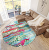 Dalyn Kikiamo KK2 Confetti Area Rug Round Lifestyle Image Feature