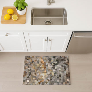 Dalyn Kaleidoscope KL1 Pewter Machine Washable Area Rug Scatter Lifestyle Image Feature