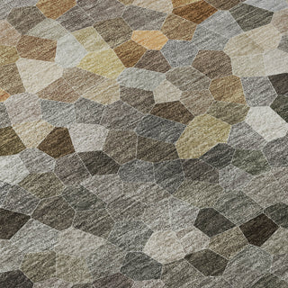 Dalyn Kaleidoscope KL1 Pewter Machine Washable Area Rug Swatch Image