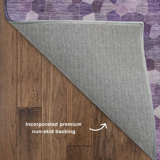 Dalyn Kaleidoscope KL1 Plum Machine Washable Area Rug Backing Image