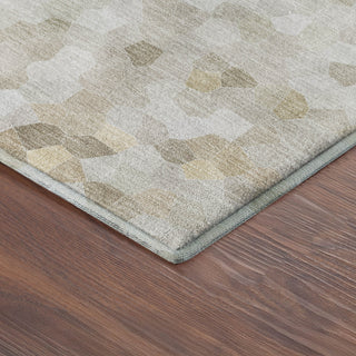 Dalyn Kaleidoscope KL1 Putty Machine Washable Area Rug Corner Image
