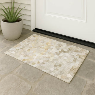 Dalyn Kaleidoscope KL1 Putty Machine Washable Area Rug Outdoor Lifestyle Image Feature