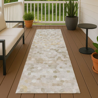 Dalyn Kaleidoscope KL1 Putty Machine Washable Area Rug Runner Outdoor Lifestyle Image Feature