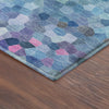 Dalyn Kaleidoscope KL1 Turquoise Machine Washable Area Rug Corner Image
