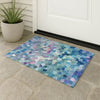 Dalyn Kaleidoscope KL1 Turquoise Machine Washable Area Rug Outdoor Lifestyle Image Feature