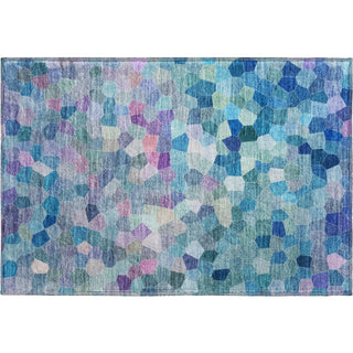 Dalyn Kaleidoscope KL1 Turquoise Machine Washable Area Rug Scatter Main Image