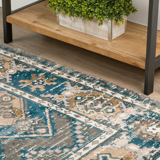 Dalyn Karma KM22 Charcoal Area Rug Lifestyle Image Feature