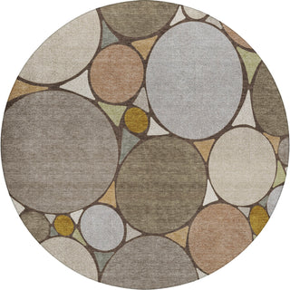 Dalyn Kenner KN1 Taupe Area Rug Round Main Image