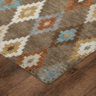 Dalyn Kenner KN10 Chocolate Area Rug Corner Image