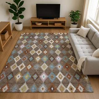 Dalyn Kenner KN10 Chocolate Area Rug Lifestyle Image Feature