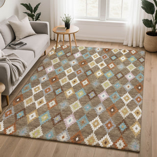 Dalyn Kenner KN10 Chocolate Area Rug Lifestyle Image Feature