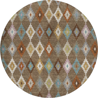 Dalyn Kenner KN10 Chocolate Area Rug Round Main Image