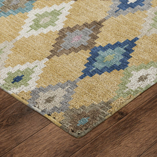Dalyn Kenner KN10 Gold Area Rug Corner Image