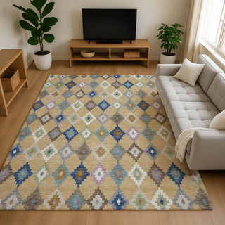 Dalyn Kenner KN10 Gold Area Rug Lifestyle Image Feature