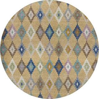 Dalyn Kenner KN10 Gold Area Rug Round Main Image