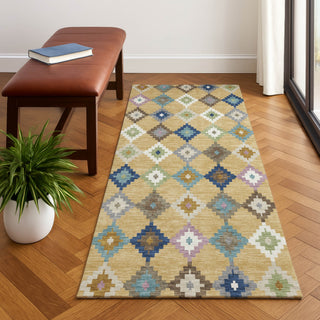 Dalyn Kenner KN10 Gold Area Rug Runner Lifestyle Image Feature