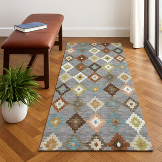 Dalyn Kenner KN10 Gray Area Rug Runner Lifestyle Image Feature